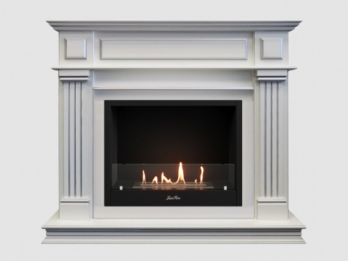 Каминный портал МДФ "Амелия 1200" с биокамином Lux Fire "Фаер Бокс 1 - 30" (белый) Каминный портал МДФ "Амелия 1200" с биокамином Lux Fire "Фаер Бокс 1 - 30" (белый)