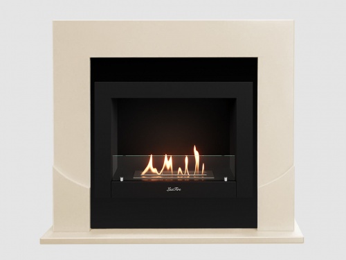 Каминный портал МДФ "Ассен 1200" с биокамином Lux Fire "Фаер Бокс 2 - 30" (бежевый) Каминный портал МДФ "Ассен 1200" с биокамином Lux Fire "Фаер Бокс 2 - 30" (бежевый)