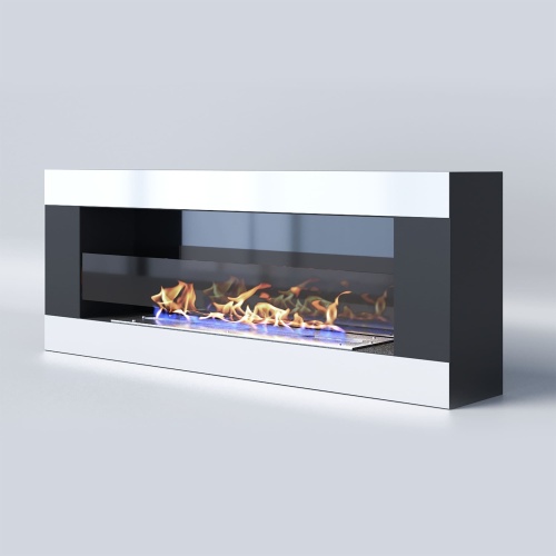 Биокамин "Русский огонь" Модерн 1200N настенный с декоративным стеклом (стемалитом)