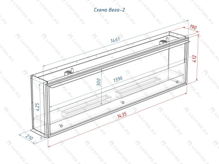 Портальный биокамин Lux Fire "Фаер Бокс Вега-2" Портальный биокамин Lux Fire "Фаер Бокс Вега-2" по цене 93 390 руб.