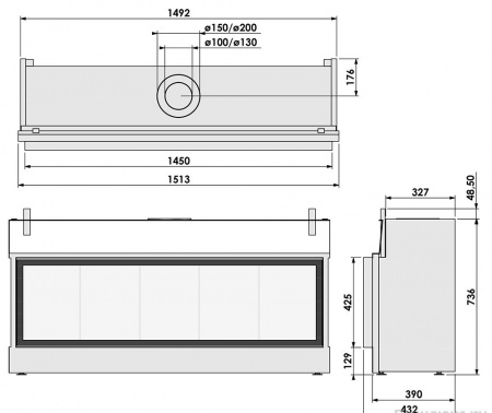 Газовый камин BellFires Horizon Bell XL Газовый камин BellFires Horizon Bell XL