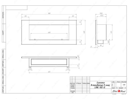 Биокамин SteelHeat LONG-H 900 XL стекло Биокамин SteelHeat LONG-H 900 XL стекло по цене 33 296 руб.