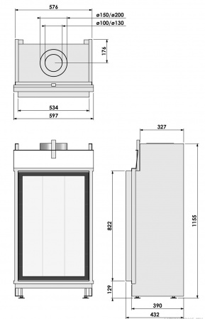Газовый камин BellFires Vertical Bell Small Газовый камин BellFires Vertical Bell Small